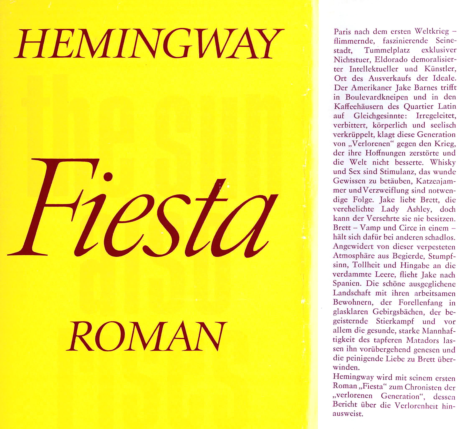 Fiesta - Hemingway, Ernst